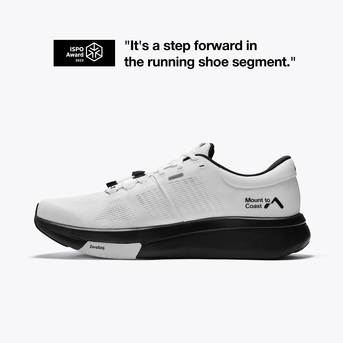 Mount to Coast R1 running shoe - ISPO Award Winner #Color_white|black