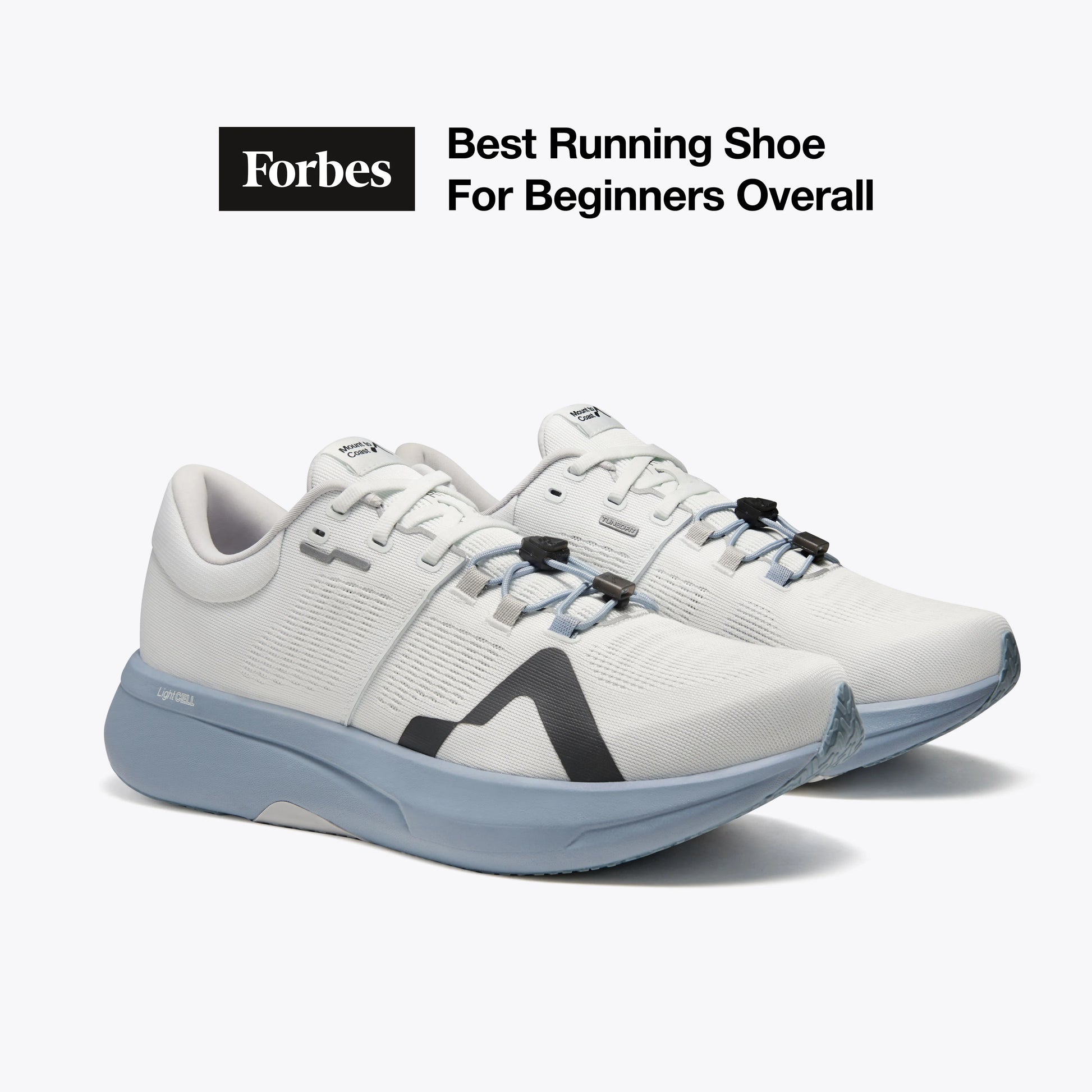 Mount to Coast R1 white running shoes, Forbes Best Beginner Running Shoe, featuring LightCELL and TUNEDFIT. #Color_twilight