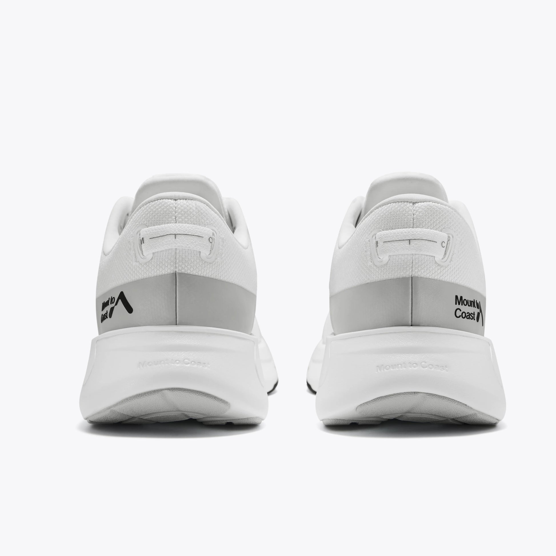 Mount to Coast S1 running shoes, rear view #Color_white
